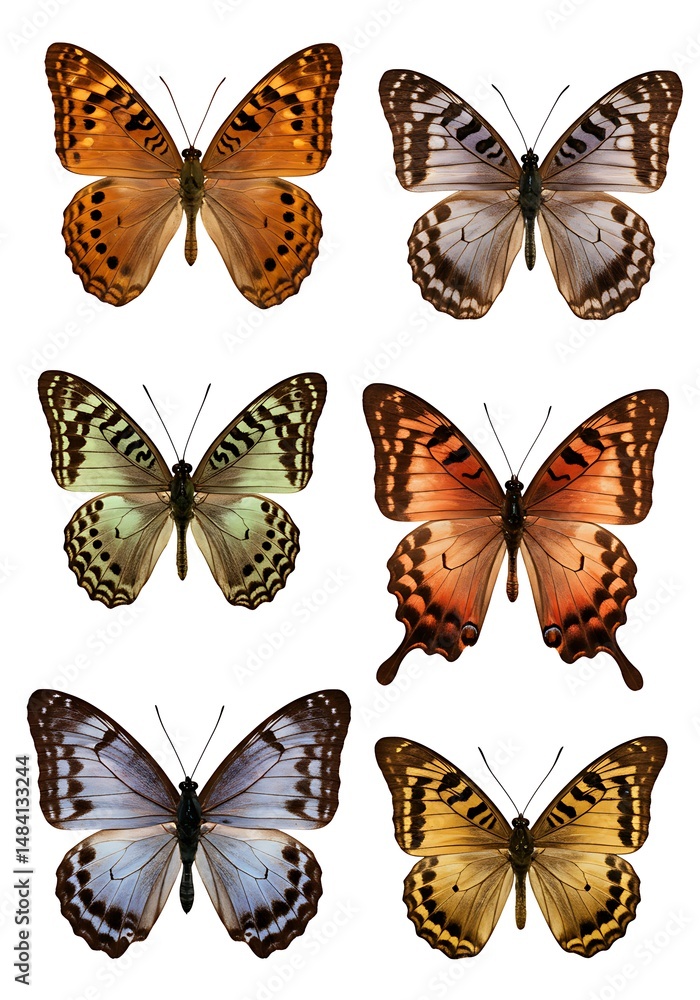 Six Exquisite Butterflies: A Kaleidoscope of Wings Six Exquisite Butterflies: A Kaleidoscope of Wings