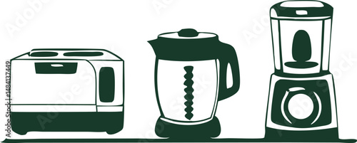 set of household appliances