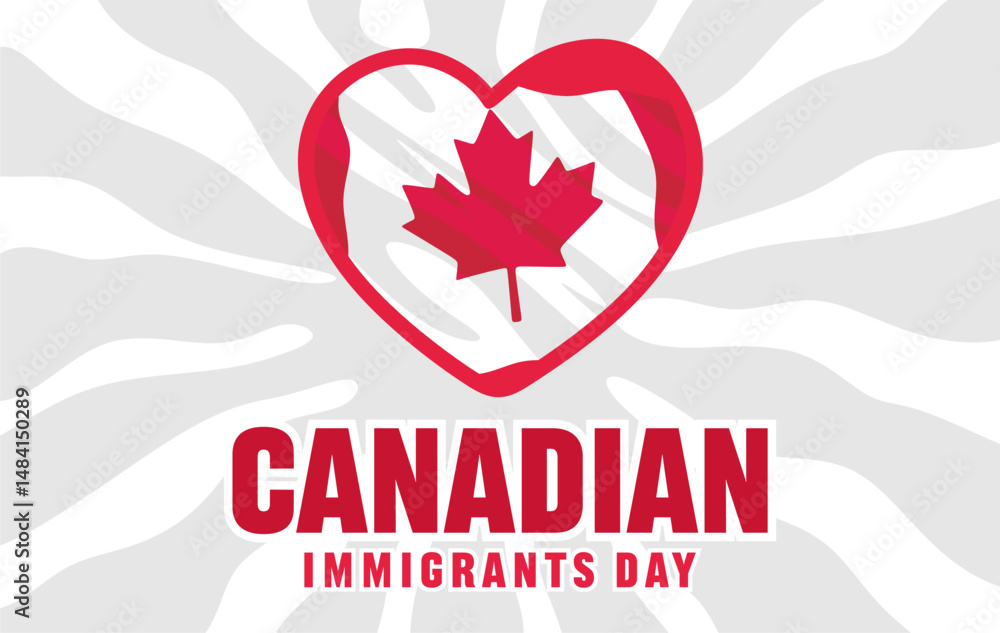 Fototapeta premium canadian immigrants day for all immigrants in canada