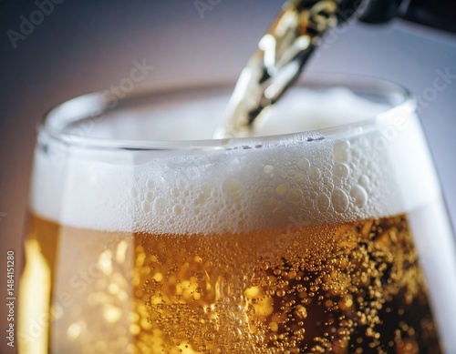 ビールサーバーからジョッキへ注がれる生ビール