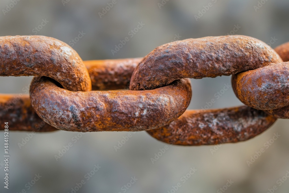 old rusty chain link old rusty chain link