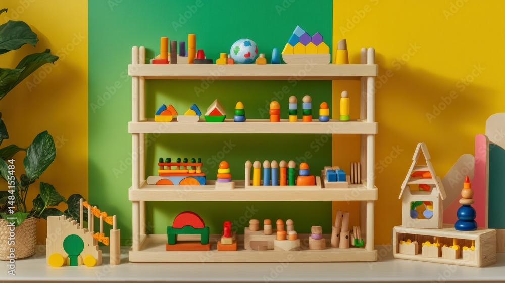 high-resolution photo of a toy display stand featuring eco-friendly educational toys made of wood and recycled materials, soft studio lighting, high-resolution photo of a toy display stand featuring eco-friendly educational toys made of wood and recycled materials, soft studio lighting,