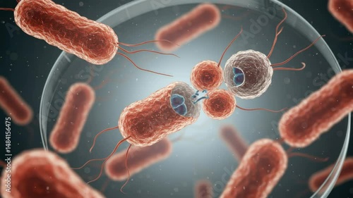 Rod-Shaped Bacteria Closeup