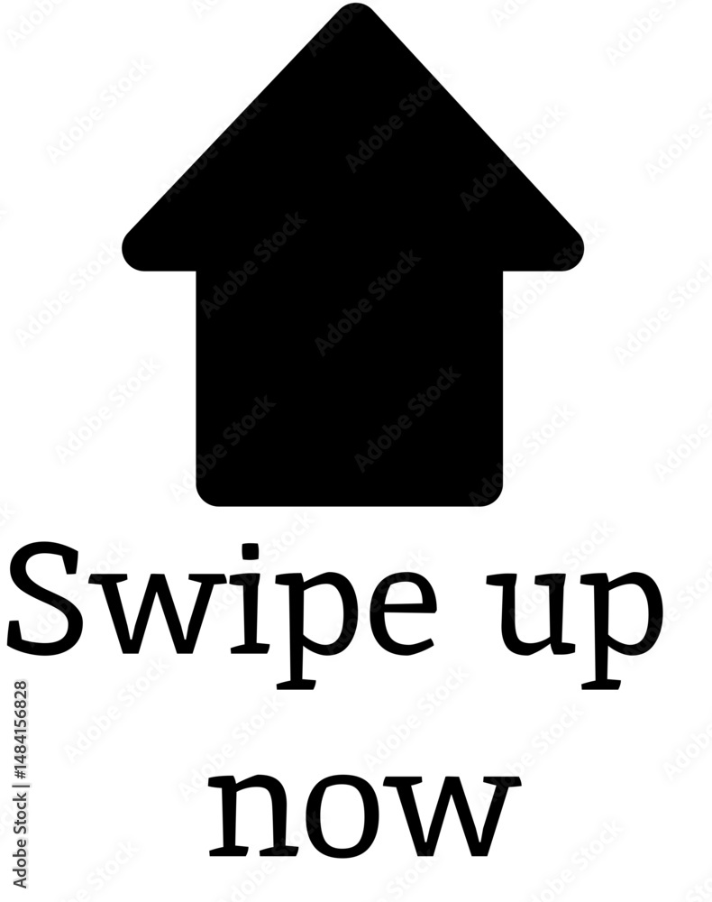 Swipe up with an arrow for up. Swipe up with an arrow for up.