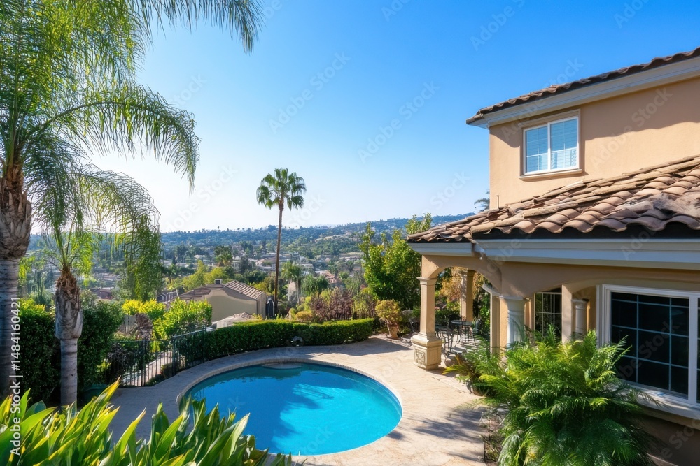 Fototapeta premium swimming pool in luxury mansion