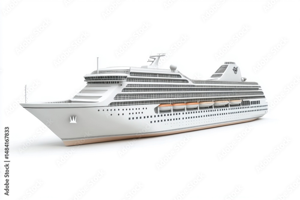 Fototapeta premium cruise ship isolated on white