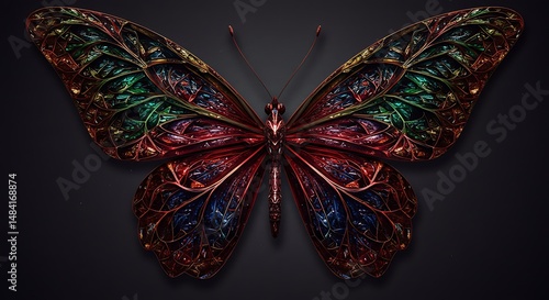 Dark Jewel Butterfly: Intricate Wings, Deep Hues