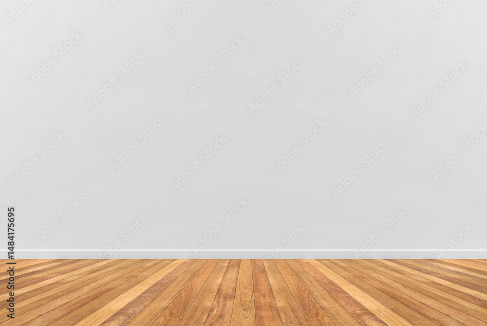 Minimalist Empty Room White Wall with Wooden Floor Minimalist Empty Room White Wall with Wooden Floor