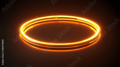 Abstract glowing orange ring graphic
