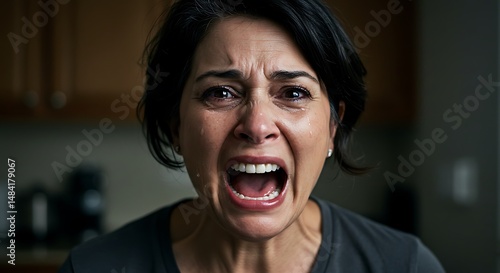 Heartbreak and Tears: A Woman's Raw Emotion in Intimate Portrait
