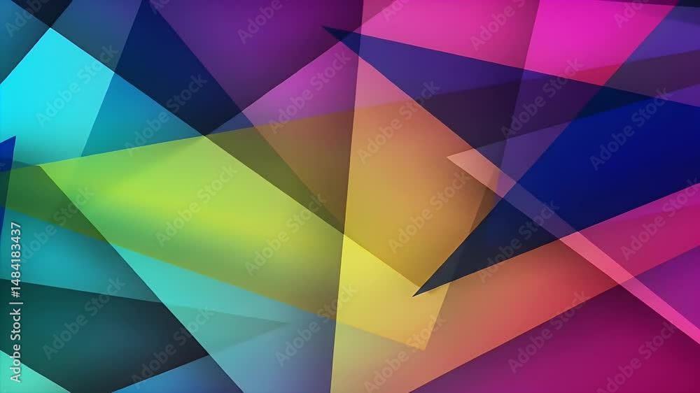 Abstract Geometric Pattern Animation with Colorful Overlapping Shapes Abstract Geometric Pattern Animation with Colorful Overlapping Shapes