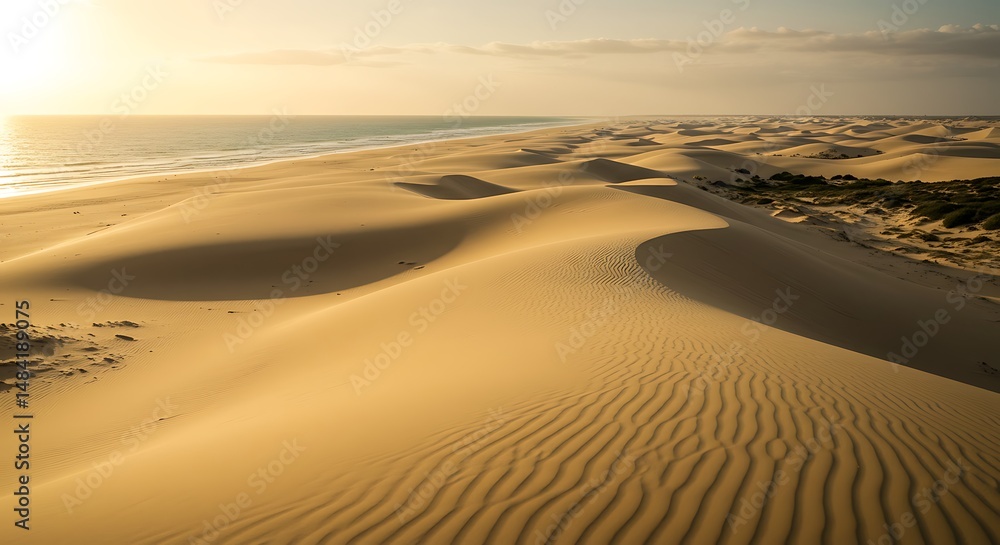Golden Hour Dunes: Coastal Sandscapes Golden Hour Dunes: Coastal Sandscapes