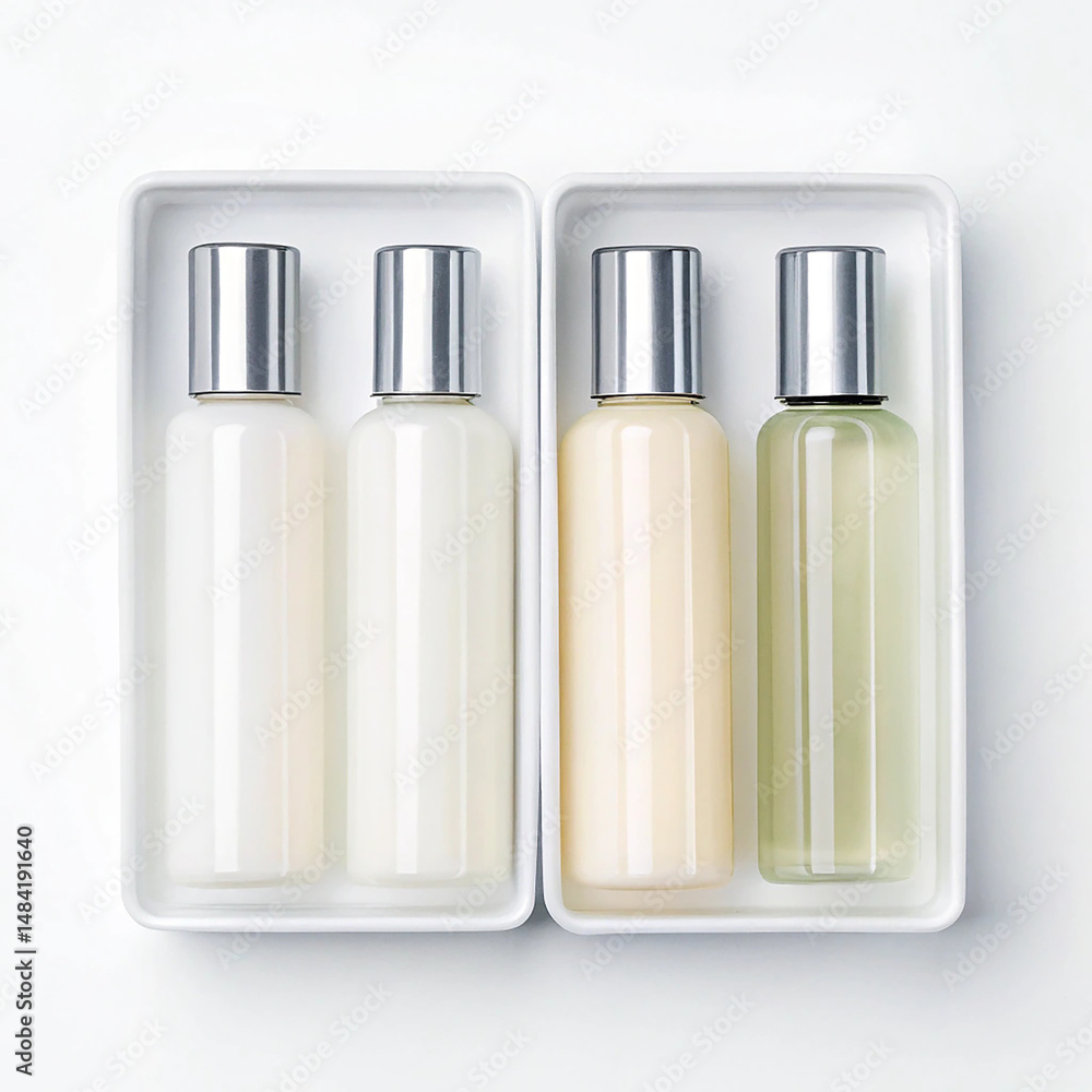 Travel-size shampoo and conditioner set Travel-size shampoo and conditioner set