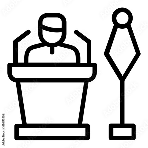 speech election icon line