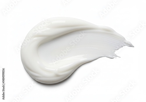 White cream smear on a clean surface for beauty or skincare product concept