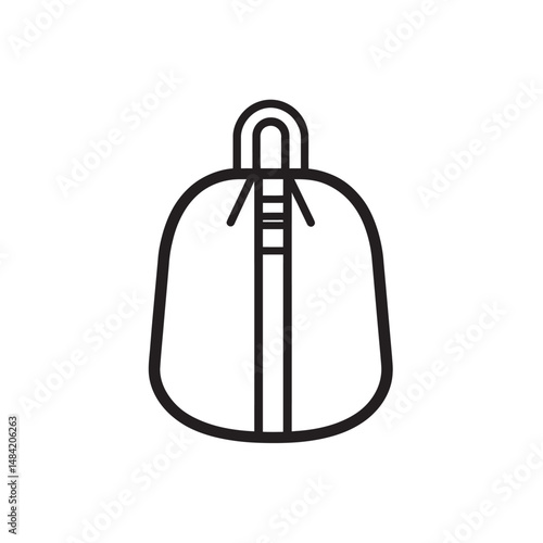 Black outline shows a handled duffel bag on a white background for minimal use
