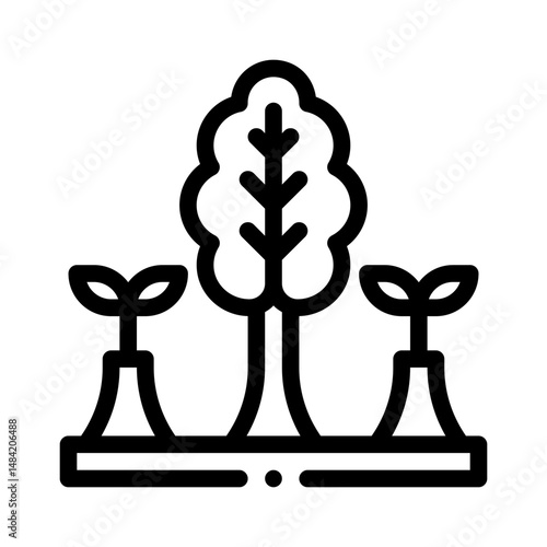 deforestation line icon