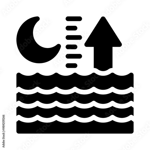 sea level glyph icon