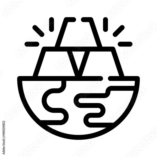 globe line icon