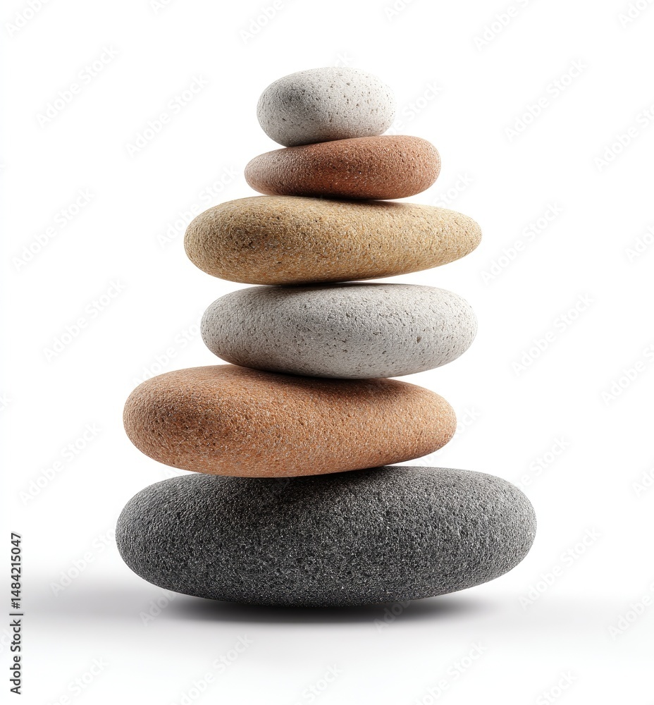 Stacked stones in balanced harmony Stacked stones in balanced harmony