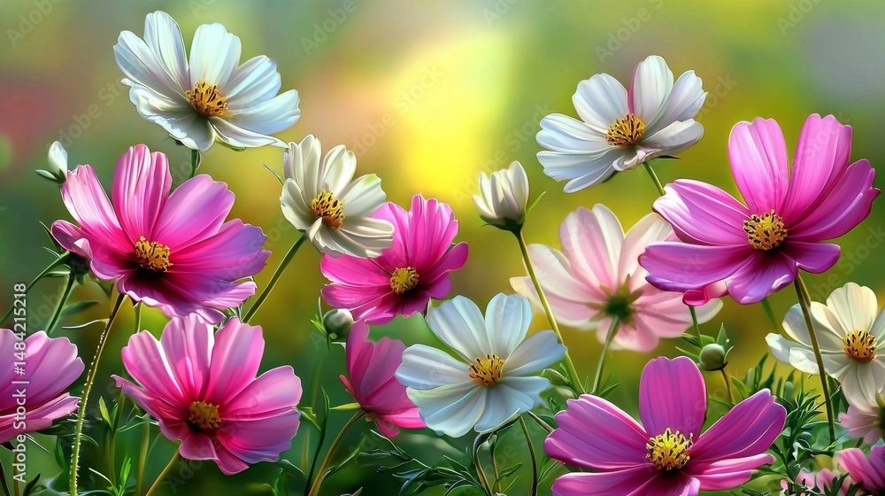 Greeting card design that celebrates the beauty of spring with colorful floral imagery. Greeting card design that celebrates the beauty of spring with colorful floral imagery.