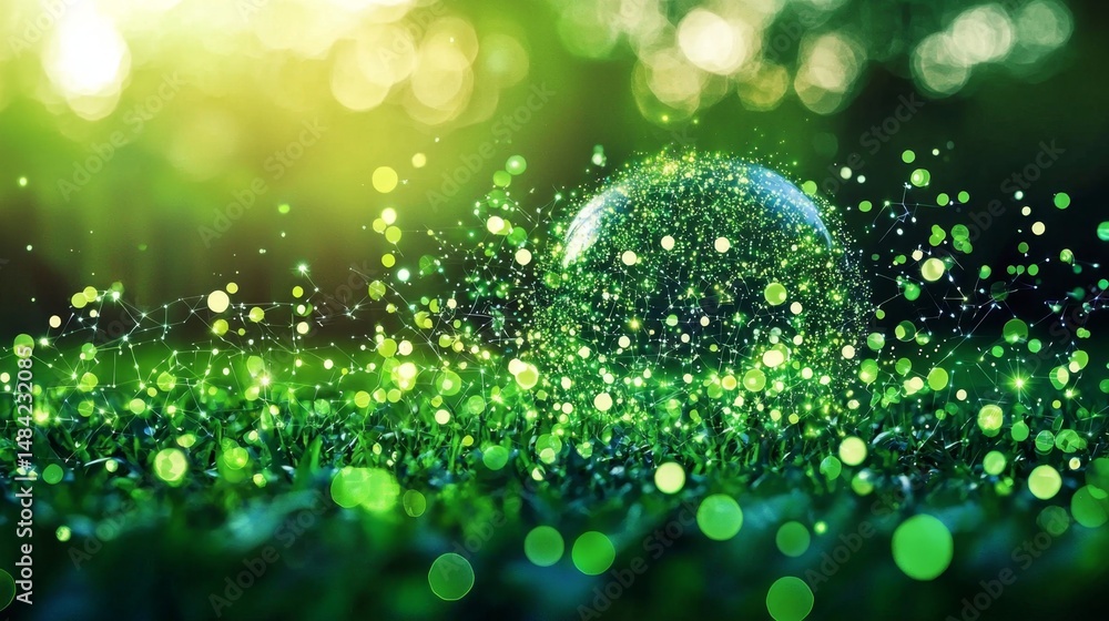 Obraz premium Innovative green business ideas contribute to sustainable development.