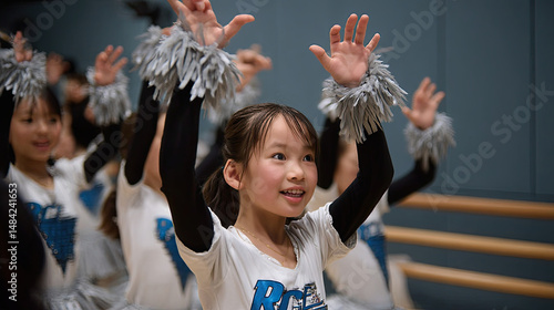 チアダンスの練習／子供