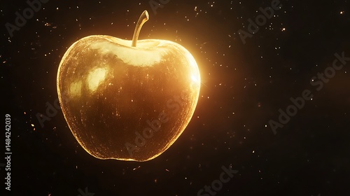 Golden apple illustration