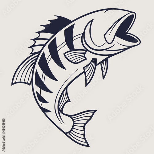 a-stylized--graphic-representation-of-a-fish--spec.eps