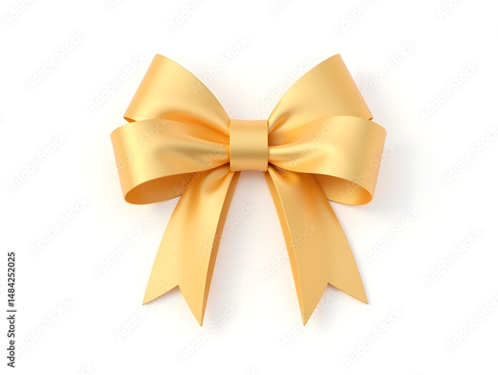 Gold bows ribbon holiday gift decorating box packaging elements Gold bows ribbon holiday gift decorating box packaging elements