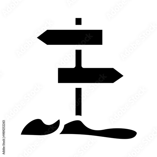 Sign Post glyph icon