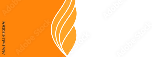 orange and white business wave banner background