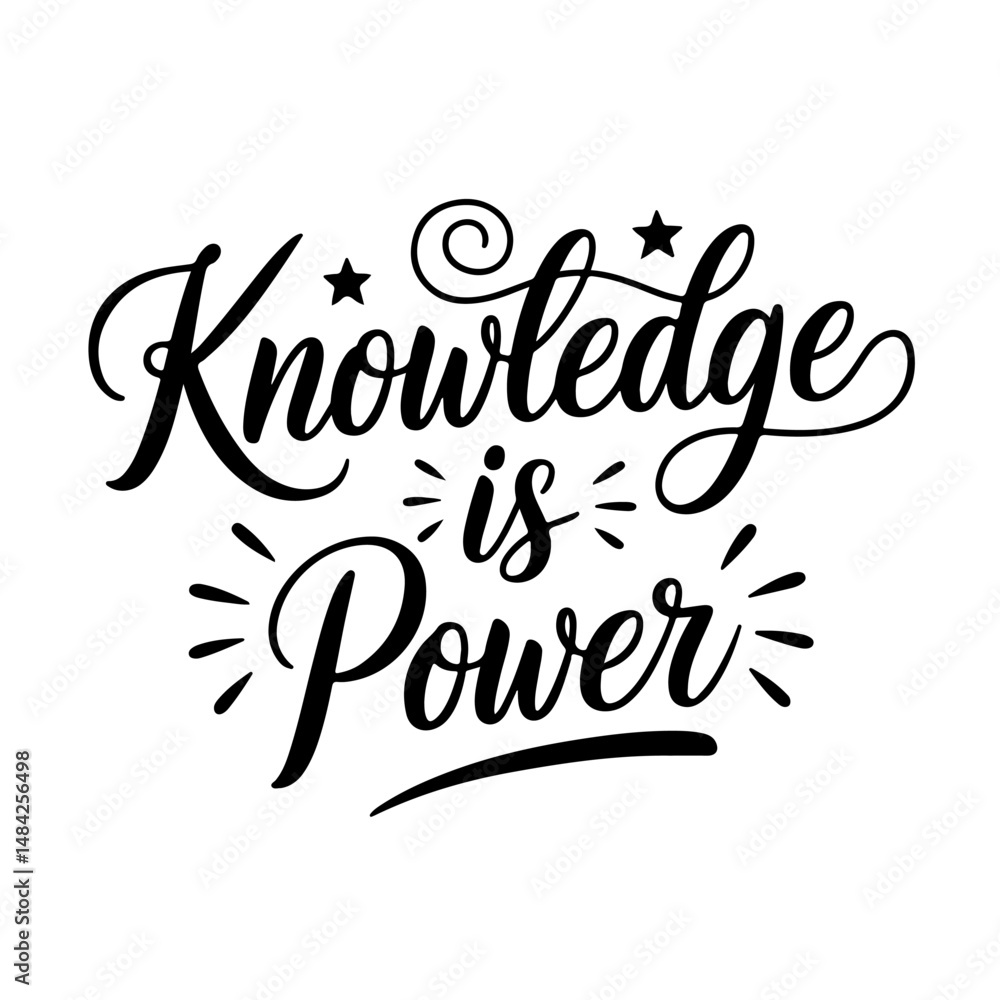 Naklejka premium Knowledge is Power. Vector Design Isolated on White Background