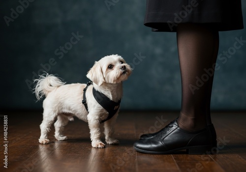 Wallpaper Mural 愛らしい小型犬 優しい瞳で上を見る Torontodigital.ca