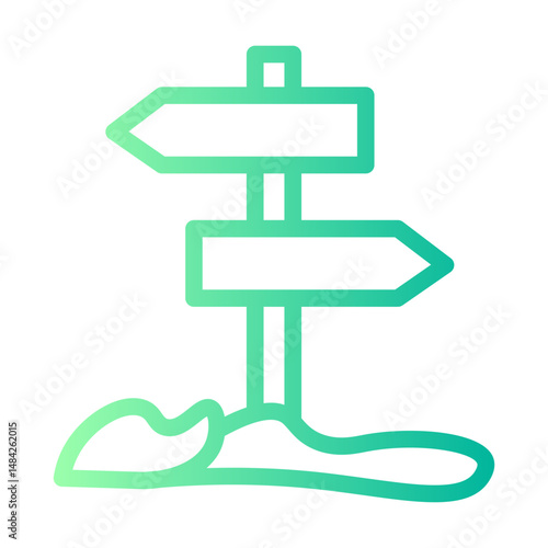 Sign Post gradient icon
