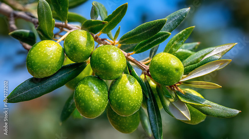 Wallpaper Mural Green olives clustered on tree branch Torontodigital.ca