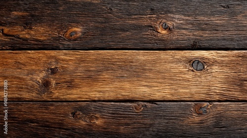 Obraz na płótnie Rustic Brown Wooden Texture Aged Wood Background Plank Surface Top View w salonie