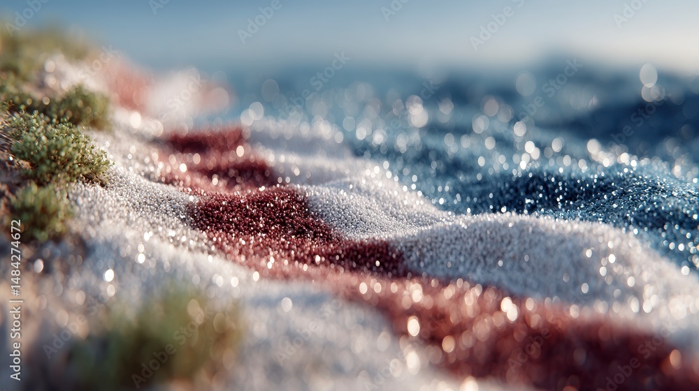 Sparkling Sand Dune Texture Summer Beach Coastal Scene Abstract Background
