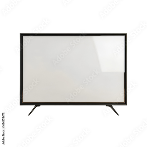 AI generated Modern Computer Monitor Front View on white background