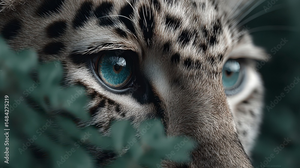 Stunning Close up of Snow Leopard Eye Wildlife Nature Big Cat Predator Endangered Spe