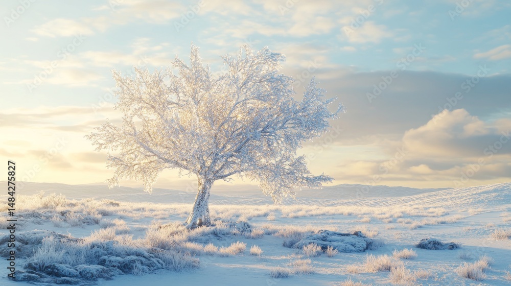 Fototapeta premium Winter tree landscape