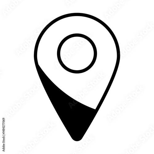 Black map location or pin icon symbol. Vector illustration, eps 10.