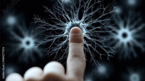 Obraz na płótnie Neural Network AI Metaverse Cyberspace Innovation Technology Future Science Digita w salonie