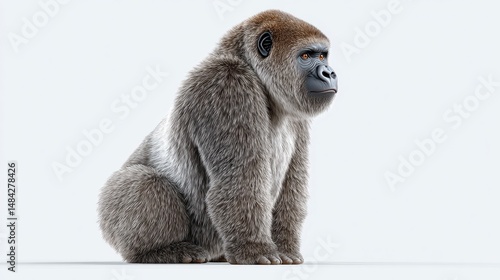 Obraz na płótnie Majestic Gorilla AI Generated Photorealistic Wildlife Image w salonie