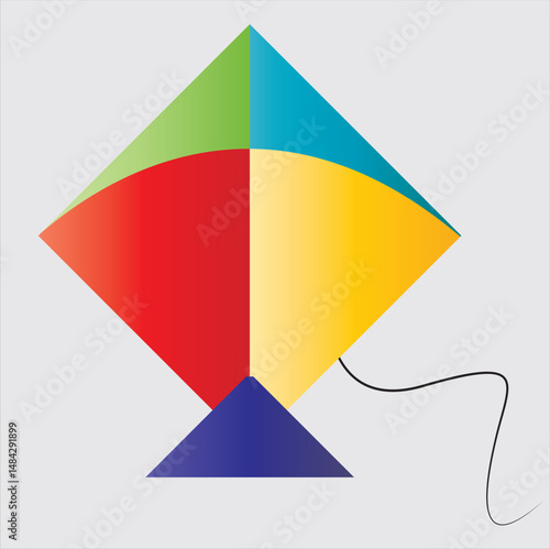 Colorful Diamond Kite Illustration