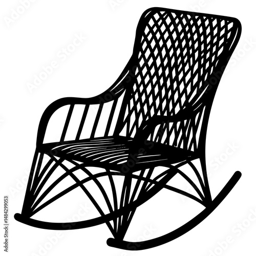 rocking chair isolated on white