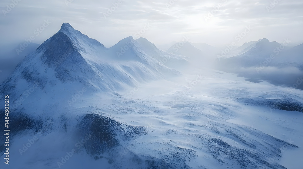 Fototapeta premium Glacier and Snow Mountain Natural Landscape High Definition