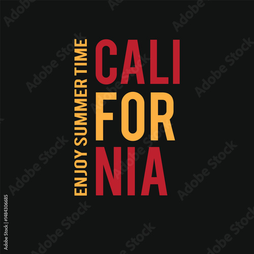 California typography t-shirt design