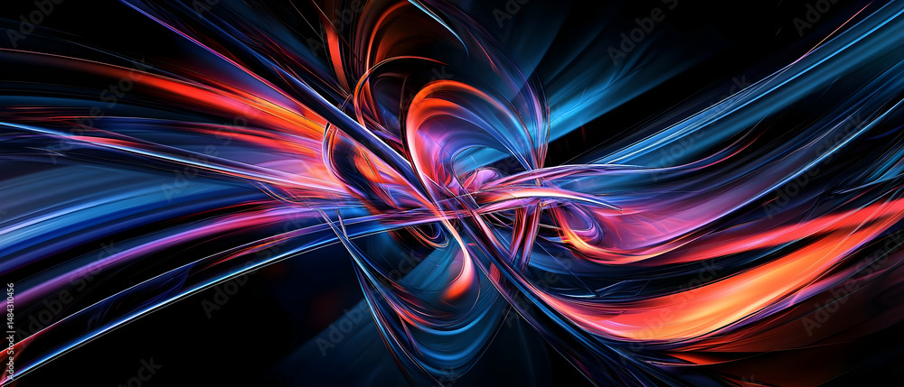 Abstract Colorful Flowing Lines Design Abstract Colorful Flowing Lines Design
