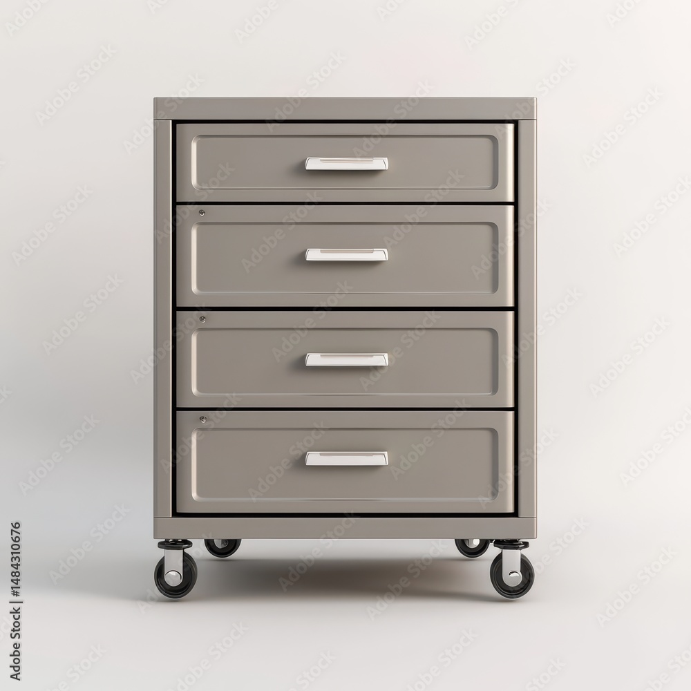 Modern Metal Rolling Drawer Cabinet for Office or Home Storage Modern Metal Rolling Drawer Cabinet for Office or Home Storage